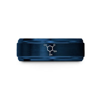 men's birthday present ideas – blue tungsten glucose haworth projection wedding band