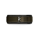 birthday presents for guys – gunmetal & black tungsten yr rune wedding band