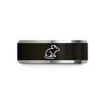 best presents for ladies – black & gray tungsten mouse wedding band