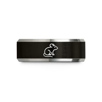 best presents for ladies – black & gray tungsten mouse wedding band