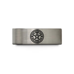 custom birthday present ideas – black & blue & grey tungsten protection circle wedding band