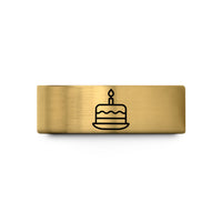 best dog owner presents – gold tungsten birthday cake wedding band