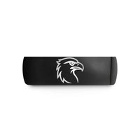 engraved animal themed jewelry – black tungsten osprey wedding band