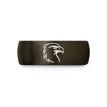 personalized dog lover rings – gunmetal & black tungsten osprey wedding band