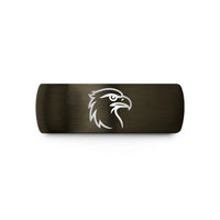 personalized dog lover rings – gunmetal & black tungsten osprey wedding band