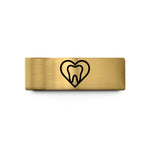 custom animal lover gear – gold tungsten tooth heart wedding band