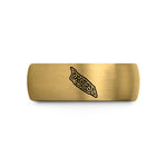 best presents for dad – gold & grey tungsten aruba wedding band