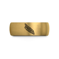 best presents for dad – gold & grey tungsten aruba wedding band