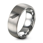 Personalized Day Father’s Gift – silver tungsten aruba ring