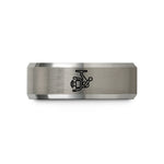 unique presents for him – black & grey tungsten handline reel wedding band