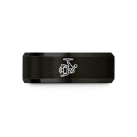 father's day present ideas – black tungsten handline reel wedding band