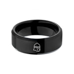 unique presents for dad – black tungsten nasal helmet wedding band