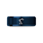 tungsten ring for men – blue tungsten robot arm wedding band