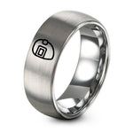 Personalized Day Father’s Gift – grey tungsten welder mask ring