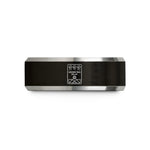customized presents for her – black & gray tungsten delay pedal knobs wedding band