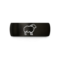 unique presents for mom – black & gold tungsten sheep wedding band
