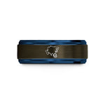 unique presents for women – gunmetal & blue tungsten asia wedding band