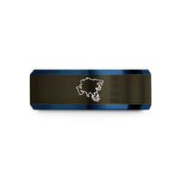 special presents for parents – gunmetal & blue tungsten asia wedding band