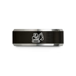 special presents for family – black & grey tungsten equipment operator wedding band