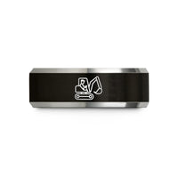 special presents for family – black & grey tungsten equipment operator wedding band
