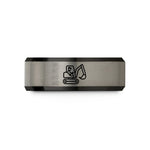 special presents for family – black & grey tungsten equipment operator wedding band