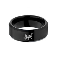 special presents for moms – black tungsten grasshopper wedding band