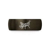 special presents for moms – gunmetal & black tungsten grasshopper wedding band