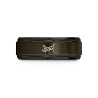 special presents for moms – gunmetal & black tungsten grasshopper wedding band