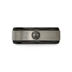 custom presents for mom – black & silver tungsten heart keys wedding band