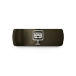 custom wedding rings women – gunmetal & blue tungsten bus stop sign wedding band
