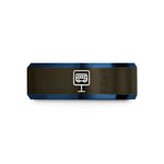 custom wedding rings women – gunmetal & blue tungsten bus stop sign wedding band