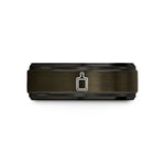 custom rings for couples – gunmetal & black tungsten cutting board wedding band