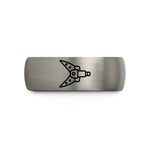 engraved presents for women – silver tungsten life spreader wedding band