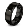 Flying V Guitar – Tungsten Wedding Band, 8 mm, Black Comfort-Fit Unisex