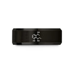 unique presents for girlfriend – black tungsten adrenaline molecule wedding band