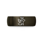 custom rings for women – gunmetal & black tungsten dog halo wedding band