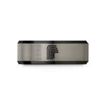 unique rings for her – black & gray tungsten hex keys wedding band