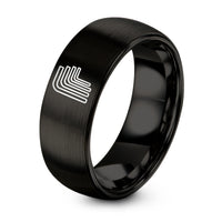 Personalized Gift for Her – black tungsten hex keys ring