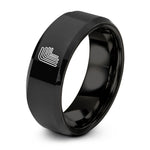 unique rings for her – black tungsten hex keys ring