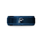 men's wedding band present – blue tungsten dolphin wedding band