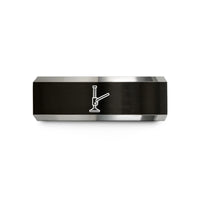 unique presents for guys – black & gray tungsten hi lift jack wedding band