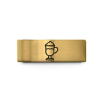 custom engraving for men – gold tungsten irish coffee wedding band