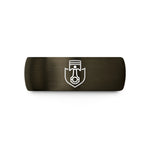 birthday present ideas men – gunmetal & black tungsten piston crest wedding band