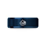 special ring for him – blue tungsten bora bora wedding band