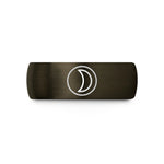 custom rings for partners – gunmetal & black tungsten first quarter wedding band
