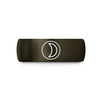custom rings for partners – gunmetal & black tungsten first quarter wedding band