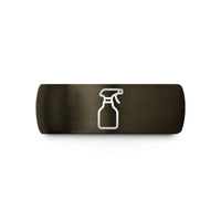 couple tungsten band – gunmetal & black tungsten sprayer wedding band