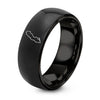 Sweden – Tungsten Wedding Band, 8 mm, Black Comfort-Fit Unisex