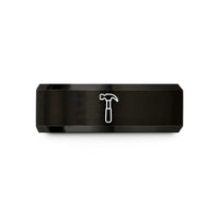 unique present for him – black tungsten claw hammer wedding band