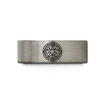 custom rings for couples – gray tungsten magic circle wedding band